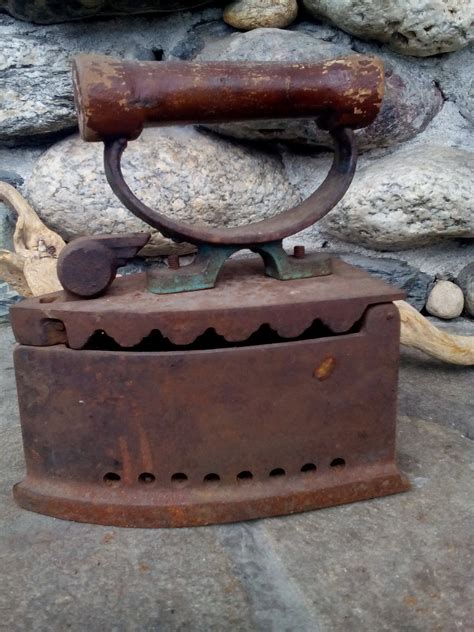 Very Old Iron Vintage Iron 1800s Very Rare Cast Iron Etsy