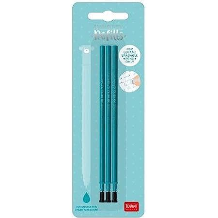 Lot De Recharges Pour Stylo Gel Effa Able Legami Bleu Turquoise