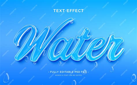 Premium Psd Water Drop Text Effect