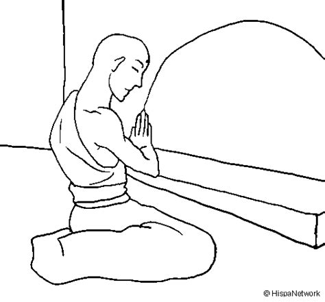 Monk Coloring Page Coloringcrew