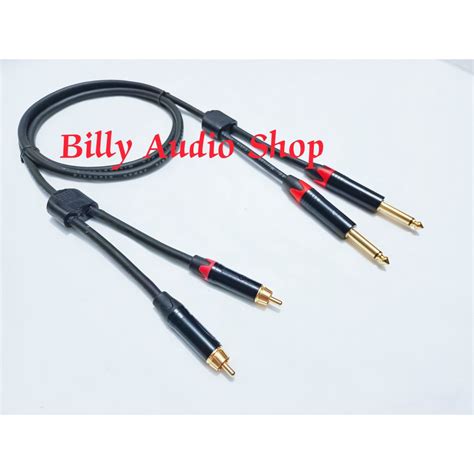 Jual KABEL AUDIO JACK AKAI MONO 6 5MM CABANG KE RCA MALE CABANG PREMIUM