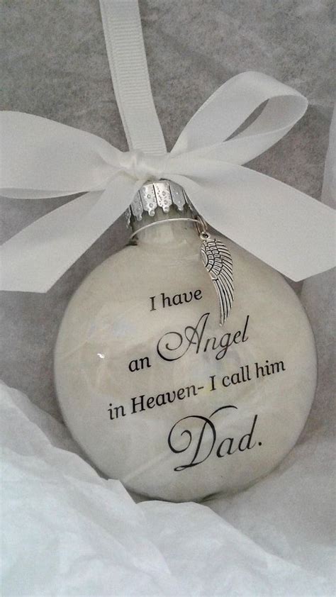 Father Memorial Ornament In Memory Of Dad At Christmas Angel In Heaven