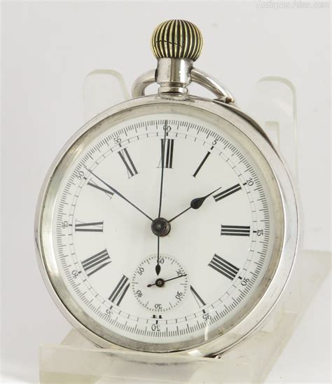 Antiques Atlas Antique Silver Pocket Watch Chronograph C1900