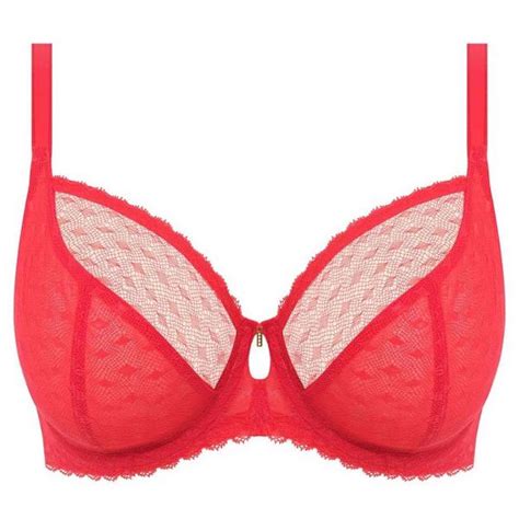 Soutien Gorge Plongeant Armatures Rouge Freya Signature En Nylon