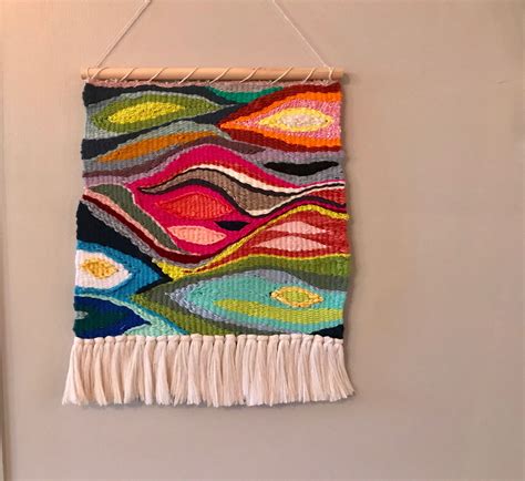 Rainbow Ii Wall Hanging Woven Tapestry Woven Wall Art Modern