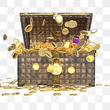 Burst Of Coins From Pirate Golden Treasure Chest Gold Chest Treasure