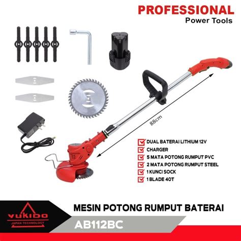 Mesin Potong Rumput Batrai Brushless Kualitas Tinggi Pemangkas Rumput