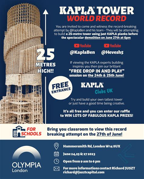 KAPLA® tower world record - Kapla Clubs UK