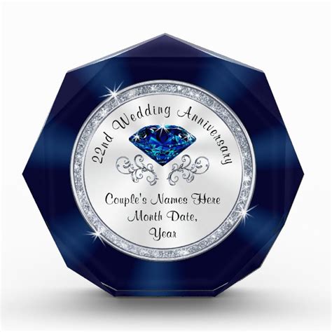 Stunning 22nd Wedding Anniversary Traditional Gift | Zazzle.com