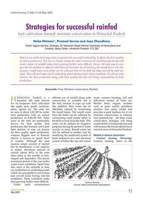 PDF Indian Farming Strategies For Successful Rainfed Fruit