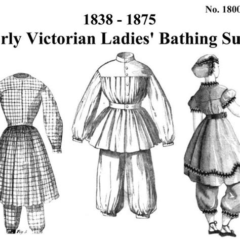 Victorian Bathing Suit Pattern Multi Size Historical Sewing Etsy