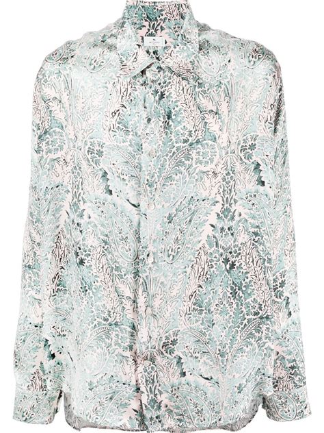 Etro Paisley Print Silk Shirt Farfetch