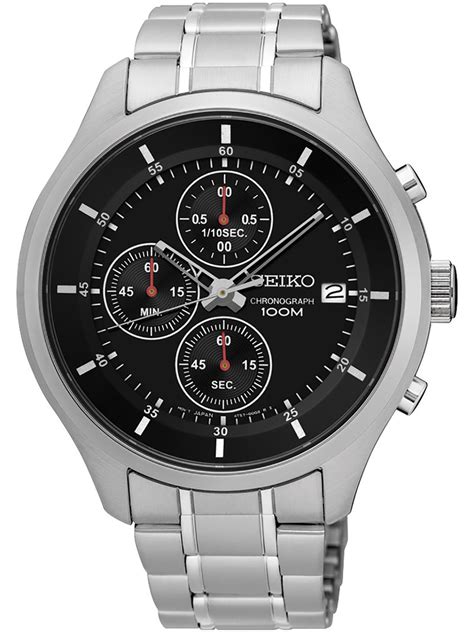 Seiko Men S Sks P Stainless Steel Chronograph Watch Date Function