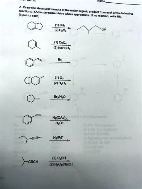 SOLVED Name 2 Draw The Structural Formula Of The Major Organic