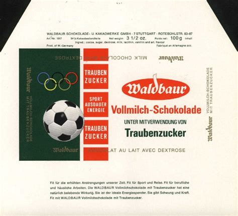 German chocolate wrappers Waldbaur