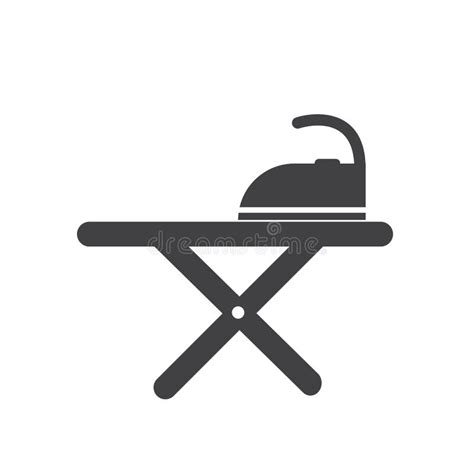 Ironing Board And Iron Line Icon Filled Outline Vector Sign Linear