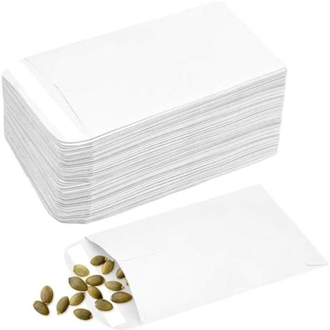 100 Pcs Petites Enveloppes Blanches Enveloppes De Graines