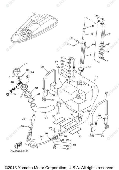 Yamaha Waverunner 2000 Oem Parts Diagram For Fuel Tank