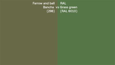 Farrow And Ball Bancha 298 Vs Ral Grass Green Ral 6010 Side By Side Comparison