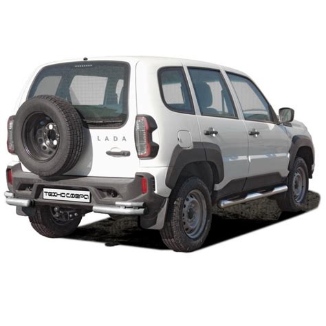 Защита заднего бампера «Уголки двойные Люкс» (d63.5) NIVA Travel