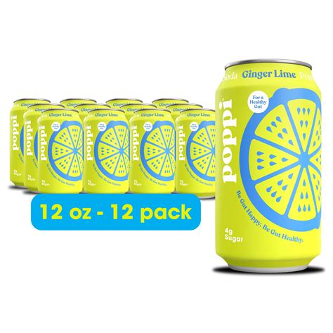 Poppi Prebiotic Soda Ginger Lime Pack Oz Walmart