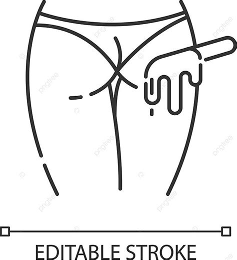 Female Buttocks Waxing Icon With Natural Hot Wax Vector Spatula Icon Concept Png And Vector