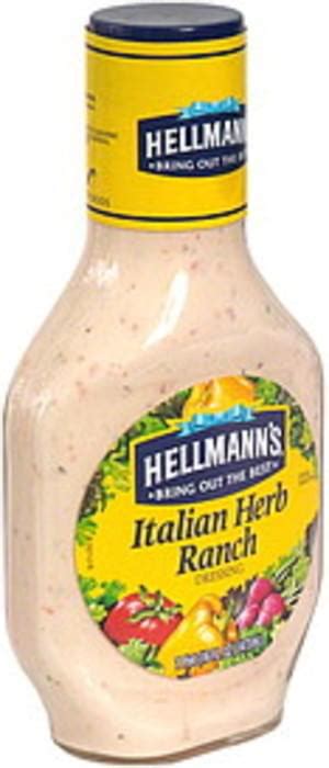 Hellmanns Italian Herb Ranch Dressing 16 Oz Nutrition Information Innit