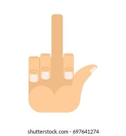 Fuck Hand Aggression Symbol Middle Finger Stock Vector Royalty Free