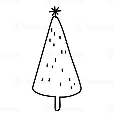 Christmas tree outline 26477407 PNG