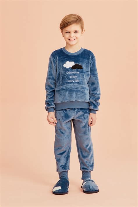 Pijama Infantil Fleece Azul Marinho Suspiro Ntimo