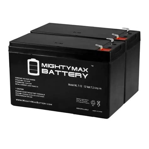 Mighty Max Battery Sunbright 6 Fm 7 0 Sealed Lead Acid Battery 12 Volt 7 Ah 2 Pack Max3427960