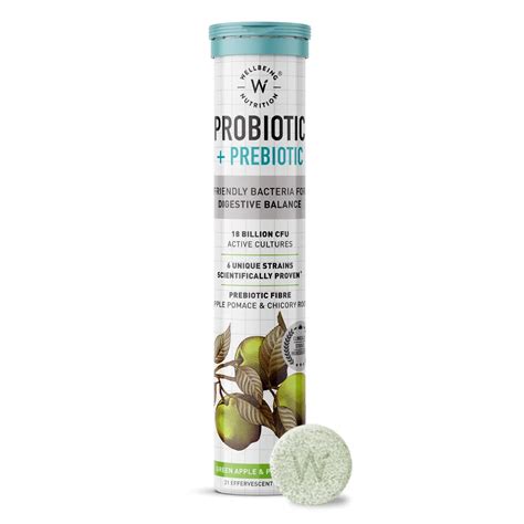 Wellbeing Nutrition Daily Probiotic Prebiotic 18 Billion Cfu 6 Strains For Men And Women With