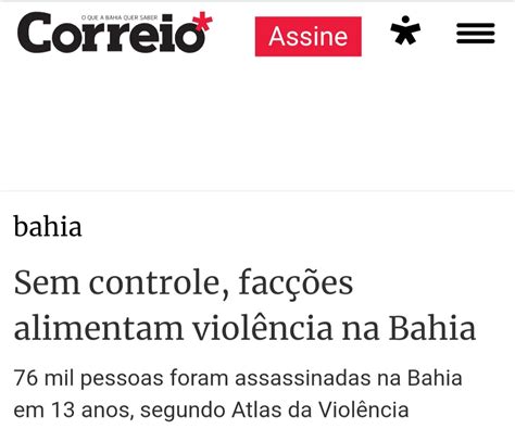 Mat Ria Do Jornal Correio Da Bahia Diz Que Tr Fico De Drogas Foi