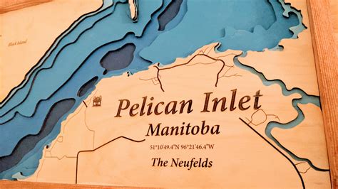 Pelican Inlet Lake Winnipeg Manitoba Bathymetric Map Erlenmeyer Designs Science Design