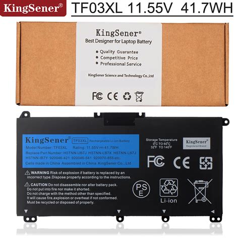 KingSener batería modelo TF03XL TF03 para ordenador portátil HP