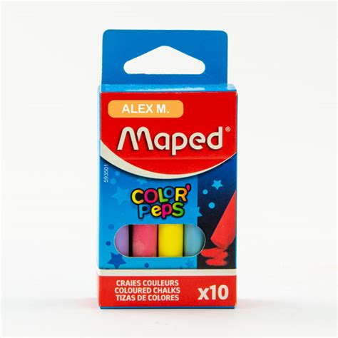 Caja De Tizas De Colores Antipolvo Maped Stikets