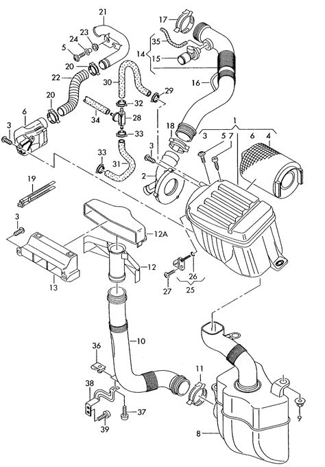 Audi A3 S3 Sportb Qu 2008 2008 Air Filter With Connecting Parts