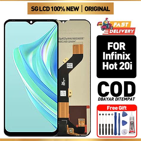Jual LCD Infinix Hot 20i Original Fullset Ori Asli Touchscreen Infinix Hot 20i Compatible For