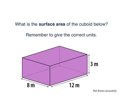 Free What Is The Surface Area Of The Cuboid Below Remember To Give