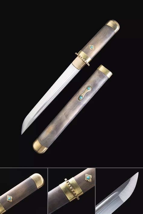 Modern Short Sword Handmade Pattern Steel Plum Blossom Theme Short