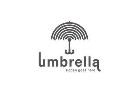 Minimalist Vintage Stripes Umbrella Logo Graphic by PyruosID · Creative ...