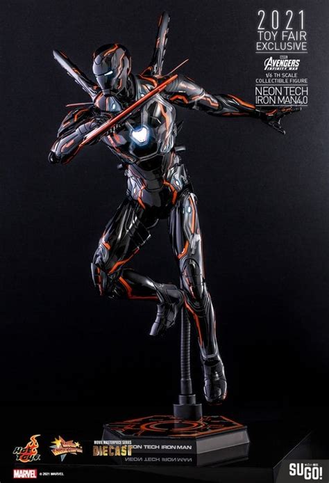 Hot Toys Avengers Infinity War Neon Tech Iron Man Figure Mms D Sugo Toys