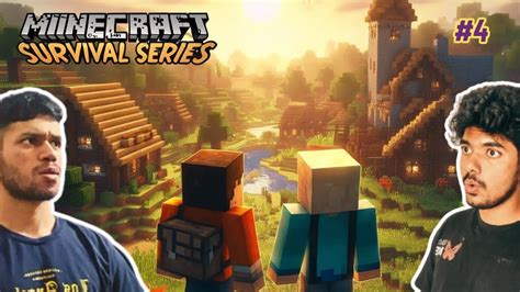 Found First Village Minecraft Survival Series Hindi Episode 4