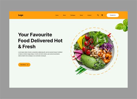 Food Hero Section Ui Design On Behance