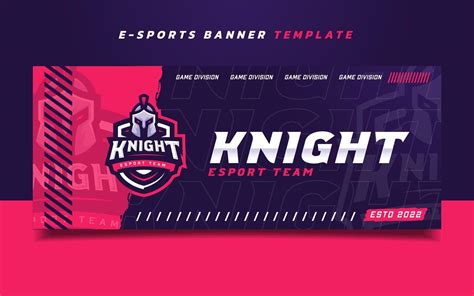 Knight Esports Gaming Banner Template with Logo for Social Media 7994790 Vector Art at Vecteezy