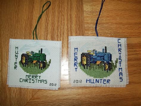 Cross Stitch John Deere Tractors Broderi