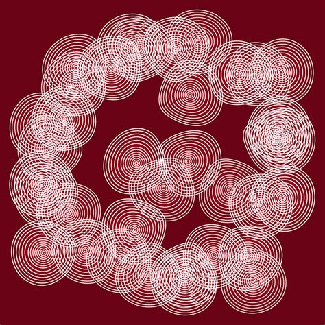 Red Abstract Circles Drawing By Frank Tschakert Fine Art America