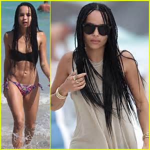 Zoe Kravitz Shows Off Her Amazing Bikini Body In Miami Bikini Zoe