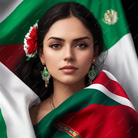 Premium Photo Woman Holding Mexican Flag Free Photos Or Images And Background