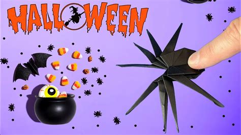 Spin Vouwen Een Papieren Spin Vouwen Voor Halloween Origami